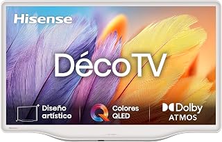 Compare Hisense 32S5Q  QLED Deco Smart TV 32", Artistic Design, Dolby Atmos, Morandi White, Central Stand with Style at KSA Price
