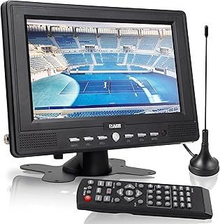 Compare 7” Small Portable TV with Antenna,Builtin Digital Tuner and Rechargeable Battery,Small Television with Control for Camping,Car,Travel,Kitchen at KSA Price