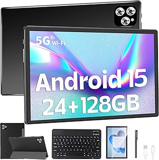 10 Inch Android 15 Tablet with Keyboard -…