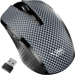 Compare Silent Wireless Mouse for Laptop i440 – Optical Cordless Computer Mice with USB Receiver 2.4 Ghz – 3 DPI Levels of Sensitivity, MultiSurface Operations, Portable for Mac,PC Gray & Black at KSA Price