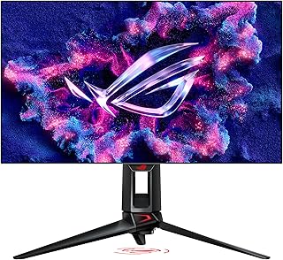Compare ASUS ROG Swift OLED 27” 1440P Gaming Monitor PG27AQDP  WOLED, QHD, 480Hz, 0.03ms, GSYNC Compatible, Custom Heatsink, AI Assistant, DisplayHDR400 True Black, 99�IP3, True 10bit, DisplayWidget at KSA Price