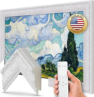 Compare Tuscan Gloss White 65" Premiere Deco TV Frame  Compatible ONLY with Samsung The Frame TV and Pro TVs Fits 20212026, LS03A, LS03B,LS03C,LS03D,LS03FA,LS03FW at KSA Price