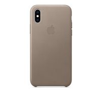 iPhone XS Max Leather Case, Taupe