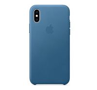 iPhone XS Max Leather Case, Cape Cod Blue