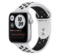 Compare Apple Watch Nike SE GPS, 40mm Silver Aluminium Case with Pure PlatinumBlack Nike Sport Band at KSA Price