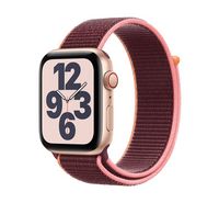 Compare Apple Watch SE GPS + Cellular, 44MM Gold Aluminium Case with Plum Sport Loop at KSA Price