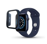 Compare HYPHEN Apple Watch Protector Tempered Glass Bumper 44MM, Blue at KSA Price