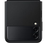 Samsung Galaxy Z Flip 3 Leather Cover, Black