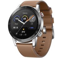 Compare HONOR Magic Watch 2, 46MM with Stainless Steel Dial, Flex Brown at KSA Price