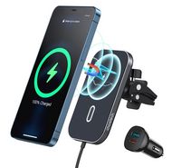 Compare Choetech Wireless Charging Car Vent Magsafe Phone Holder 15W, Black at KSA Price
