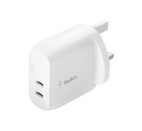 Belkin Type-C Dual Wall Charger, 40 Watts, White