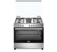 Compare Simfer Gas & Electric Cooker, 90x60 cm, 4 Gas Burners, 2 Electric Burners, Stainless Steel at KSA Price