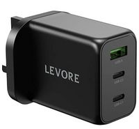 Compare Levore Wall charger with Dual 65W 2XUSBC Ports and 30W 1XUSBA Port, White at KSA Price