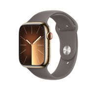 Compare Apple Watch Series&nbsp;9 GPS + Cellular 41mm Gold Stainless Steel Case with Clay Sport Band  SM at KSA Price