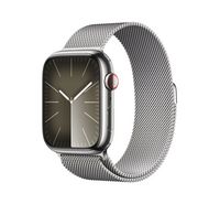Compare Apple Watch Series&nbsp;9 GPS + Cellular 41mm Silver Stainless Steel Case with Silver Milanese Loop at KSA Price