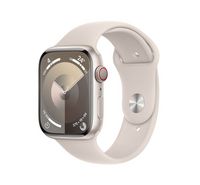 Compare Apple Watch Series&nbsp;9 GPS + Cellular 45mm Starlight Aluminium Case with Starlight Sport Band  ML at KSA Price