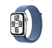 Compare Apple Watch SE GPS 44mm Silver Aluminium Case with Winter Blue Sport Loop at KSA Price
