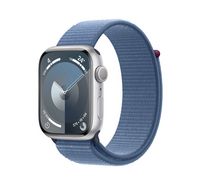 Compare Apple Watch Series 9 GPS 41mm Silver Aluminium Case with Winter Blue Sport Loop at KSA Price