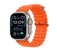 Compare Apple Watch Ultra 2 GPS + Cellular, 49mm Titanium Case with Orange Ocean Band at KSA Price