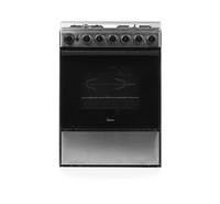 Compare Midea Gas Cooker 60X57, 4 Burners, Full Safety, Pan Cast Iron, Stainless Steel at KSA Price