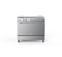 Compare Midea Gas Cooker, Size 90X60cms Stainless Steel, Full Safety, Fan at KSA Price