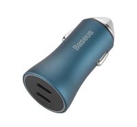 Compare Baseus Dual Fast Car Charger, 40 Watts, Blue at KSA Price