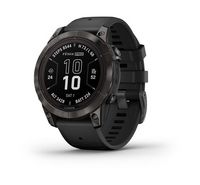 Compare Garmin, Fenix 7 Pro Sapphire Solar Edition, Carbon Gray DLC Titanium with Black Band at KSA Price