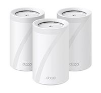 Compare TPLINK Deco BE65 Whole Home Mesh WiFi 7 System, Dual Band, Speed up to 9.3 Gbps, 3 Pack, White at KSA Price