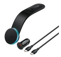 Compare Baseus 3 in 1 Car Set, Magnetic Wireless Holder with Car Charger and TypeC Cable, Black at KSA Price