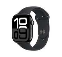 Compare Apple Watch Series 10 GPS + Cellular 42MM Jet Black Aluminium Case with Black Sport Band  ML at KSA Price