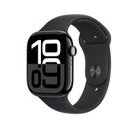 Compare Apple Watch Series 10 GPS + Cellular 46MM Jet Black Aluminium Case with Black Sport Band  SM at KSA Price