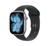 Compare Apple Watch Series 11&nbsp;GPS&nbsp;42mm&nbsp;Space Grey Aluminium Case with Black Sport Band SM at KSA Price