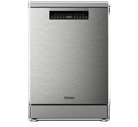 Compare Haier Dishwasher, 16 Place Setting, 8+5 Program, 3 Racks, ABT, Inverter motor, Aquastop, Silver at KSA Price