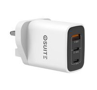 Compare iOsuite QC 67 Watt Wall Charger GaN Tech 3 Ports 1 USBA & 2 USBC  with USBC Cable at KSA Price