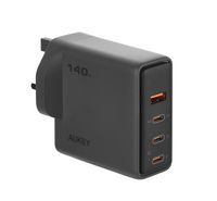 Compare AUKEY Comet Mix4 140W PD Wall Charger with GaN Technology 3xUSBC + 1xUSBA Gray at KSA Price