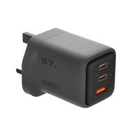 Compare AUKEY Comet Mix3 67W PD Wall Charger with GaN Technology 2xUSBC + 1xUSBA PAC3 Gray at KSA Price