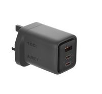 Compare AUKEY Comet Mix3 100W PD Wall Charger with GaN Technology 2xUSBC + 1xUSBA Gray at KSA Price