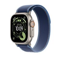 Compare Apple Watch Ultra 3&nbsp;GPS + Cellular&nbsp;49mm&nbsp;Natural Titanium Case with BlueBright Blue Trail Loop M at KSA Price