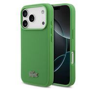 Compare LACOSTE  CASE IP 17 PRO MAGSAFE ICONIC PETIT PIQUE PU LACQUER LOGO ESTRAGON GREEN at KSA Price