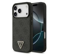 Compare GUESS  MAGSAFE CASE IP 17 PRO PU LEATHER WITH TRIANGLE LOGO  BLACK at KSA Price