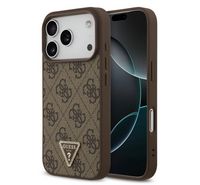 Compare GUESS  MAGSAFE CASE IP 17 PRO PU LEATHER WITH TRIANGLE LOGO  BROWN at KSA Price