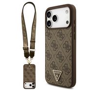 Compare GUESS  MAGSAFE CASE IP 17 PRO MAX PU LEATHER WITH NYLON STRAP  BROWN at KSA Price