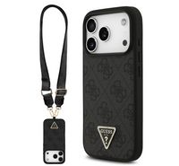 Compare GUESS  MAGSAFE CASE IP 17 PRO PU LEATHER WITH NYLON STRAP  BLACK at KSA Price