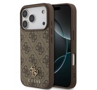 Compare GUESS  MAGSAFE CASE IP 17 PRO  4G PU LEATHER CASE WITH SMALL 4G AND CLASSIC METAL LOGOS  BROWN at KSA Price