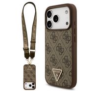 Compare GUESS  MAGSAFE CASE IP 17 PRO PU LEATHER WITH NYLON STRAP  BROWN at KSA Price