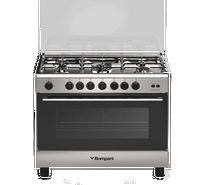 Compare BOMPANI, Gas Cooker, 90x60cm, Full Safety, Stainless Steel at KSA Price