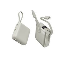 iOsuite Power Bank Mini Size, 10,000 mAh, Light Silver