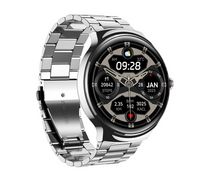 iOsuite Curved Glass Smart Watch, 36MM, Silver Metal…