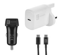 Compare CELLULARLINE USBC CHARGER 20W  + USBC CAR CHARGER 20W +USBC TO USBC CABLE at KSA Price