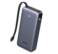 UGREEN Power Bank with Built-in Cable, 20000mAh, 45W,…